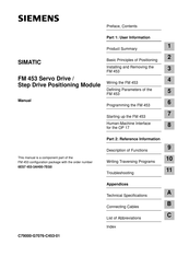 Siemens SIMATIC FM 453 Manual
