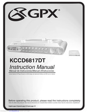 Gpx KCCD6817DT Instruction Manual