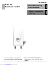 Dimplex FWS 27 Operating Instructions Manual