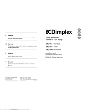 Dimplex DXL 100 Installation And Maintenance Instructions Manual