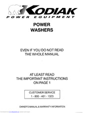 Kodiak 3100 Owner's Manual And Warranty