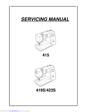 Janome 423S - Servicing Manual