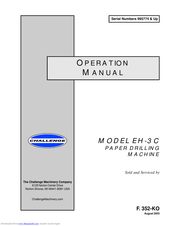 Challenge EH-3C Operation Manual