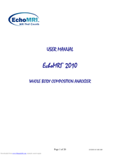 EchoMRI 2010 User Manual