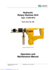 Unitec 2 2426 0010 Operation And Maintenance Manual