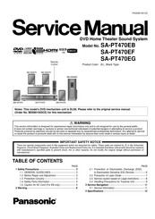 Panasonic SA-PT470EG Service Manual