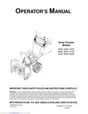 MTD 662H Operator's Manual