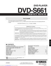 Yamaha DVD-S6160 Service Manual