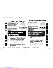 Black & Decker 9049 Instruction Manual