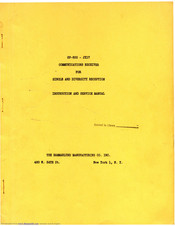 Hammarlund SP-600-JX-17 Instruction And Service Manual