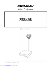 Adam Equipment CFC SERIES Instruction Manual