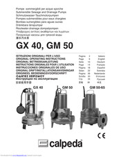 Calpeda Gx 40 Original Operating Instructions Pdf Download Manualslib