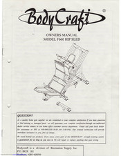 Body Craft F66O HIP SLED Owner's Manual