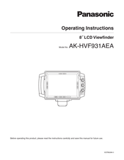 Panasonic AK-HVF931AEA Operating Instructions Manual