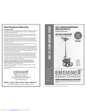 Bissell BGH-21E Safety, Operation And Maintenance Manual With Parts List