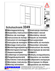 GERMANIA WERK Schuhschrank 3349 Assembly Instruction Manual