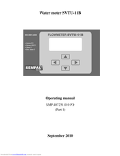 Flowmeter SVTU-11B Operating Manual