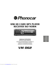 Phonocar VM 062 Instruction Manual
