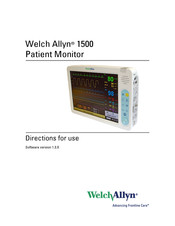 Welch Allyn 1500 Directions For Use Manual