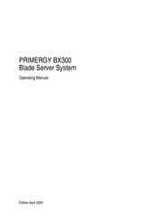 Fujitsu PRIMERGY BX300 Operating Manual