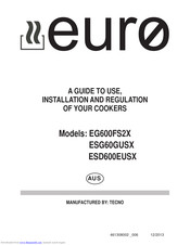 EURO ESG60GUSX A Manual To Use, Installation And Regulation