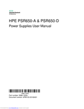 HP PSR650-A User Manual