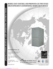 ECR International G95V Installation Manual And Operating Instructions