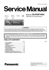 Panasonic SiriusXM CQ-RXBT490U Service Manual