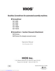 HIOS BLF-5000 Operation Manual