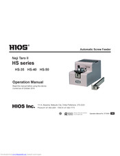 HIOS Neji Taro IIHS-40 Operation Manual