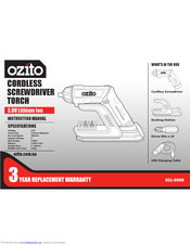 Ozito cordless screwdriver discount manual