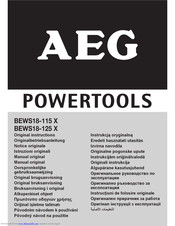 AEG BEWS18-115 X Original Instructions Manual
