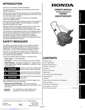 Honda HS550E Owner's Manual
