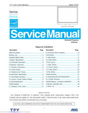 AOC T76MM6HCF1A2AP Service Manual