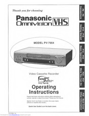 Panasonic Omnivision PV-7664 Operating Instructions Manual