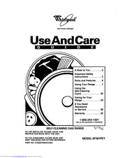 Whirlpool SF367PEY Use And Care Manual
