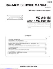 Sharp VC-H811M Service Manual