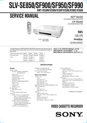Sony SLV-SE850 Service Manual