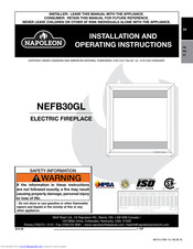 Napoleon NEFB30GL Installation And Operating Instructions Manual