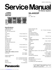Panasonic SA-AK633P Service Manual