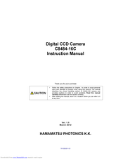 Hamamatsu Photonics C8484-16C Instruction Manual