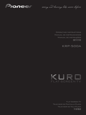 Pioneer KURO KRP-500A Operating Instructions Manual