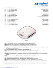 Alpina SF-2611 Instructions For Use Manual