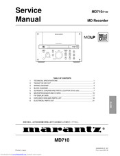 Marantz MD710 Service Manual