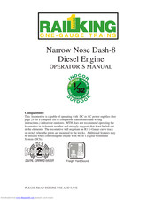 Rail King DASH-8 DIESEL ENGINE Operator's Manual
