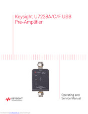 Keysight U7228F Operating And Service Manual