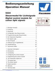 Viessmann 5224 Operation Manual