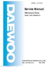Daewoo KOC-910K0P(AL) Service Manual