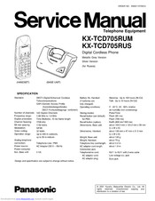 Panasonic KX-TCD705RUS Service Manual