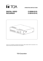Toa C-DR091D PL Operating Instructions Manual